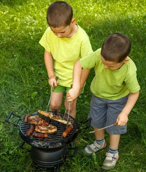 Children Barbecuing